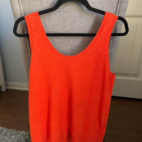 Loft Orange Sweater Tank - Picture 2 of 3